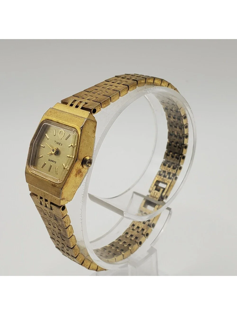 Vintage Timex Q K-Cell Pusher Quartz Watch Womens For Parts Or Repair